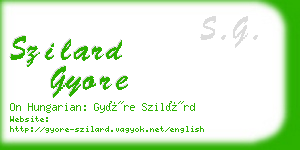 szilard gyore business card